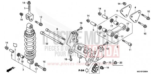 COUSSIN ARRIERE VFR800XD de 2013